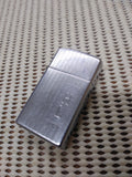 VTG Zippo Slim 1959 Cigarette Lighter Engraved HL Sparks Nice Snap!