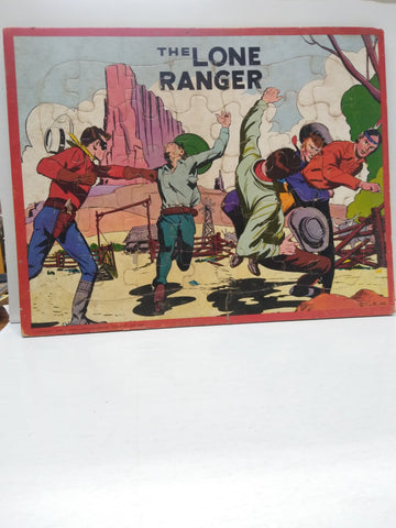 VTG Jaymar Specialty Co. Jigsaw Framed Picture Puzzle The Lone Ranger and Tonto