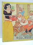 VTG Jaymar Specialty Co. Jigsaw Framed Picture Puzzle Snow White and 7 Dwarfs #1
