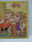 VTG Jaymar Specialty Co. Jigsaw Framed Picture Puzzle Snow White and 7 Dwarfs #1