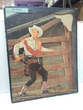 VTG Whitman Publishing Co. Jigsaw Framed Picture Puzzle Roy Rogers 1950's TV