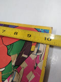VTG Jigsaw Framed Picture Puzzle Alice in Wonderland Bright Colors