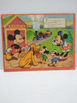 VTG Jigsaw Framed Picture Puzzle Mickey Mouse Mickeyville Walt Disney Cartoon