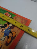VTG Jigsaw Framed Picture Puzzle Mickey Mouse Mickeyville Walt Disney Cartoon