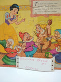 VTG Snow White and 7 Dwarfs Framed Jigsaw Picture Puzzle Walt Disney Cartoon #2
