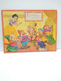 VTG Snow White and 7 Dwarfs Framed Jigsaw Picture Puzzle Walt Disney Cartoon #2