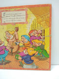 VTG Snow White and 7 Dwarfs Framed Jigsaw Picture Puzzle Walt Disney Cartoon #2