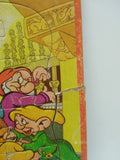 VTG Snow White and 7 Dwarfs Framed Jigsaw Picture Puzzle Walt Disney Cartoon #2