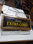 VTG Coors Extra Gold Draft Lighted Plastic Wall Hanging Edgelit Sign Working