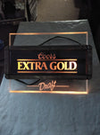 VTG Coors Extra Gold Draft Lighted Plastic Wall Hanging Edgelit Sign Working