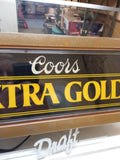 VTG Coors Extra Gold Draft Lighted Plastic Wall Hanging Edgelit Sign Working