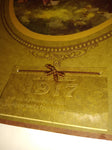VTG Antique 1917 Stunning PEGGY Paper Matted Hanging Wall Calendar WW1 Era