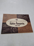 VTG 1954 Pontiac Car Parts Accessories Catalog Sales Brochure Fold Out Brochure
