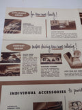 VTG 1954 Pontiac Car Parts Accessories Catalog Sales Brochure Fold Out Brochure