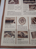 VTG 1954 Pontiac Car Parts Accessories Catalog Sales Brochure Fold Out Brochure
