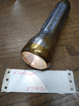 VTG D Cell Flashlight Chrome Brass Beveled Glass Lights Up Collectable Made USA