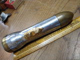 VTG D Cell Flashlight Chrome Brass Beveled Glass Lights Up Collectable Made USA