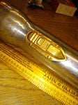 VTG D Cell Flashlight Chrome Brass Beveled Glass Lights Up Collectable Made USA