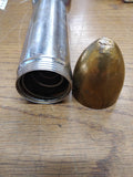 VTG D Cell Flashlight Chrome Brass Beveled Glass Lights Up Collectable Made USA