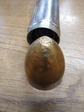 VTG D Cell Flashlight Chrome Brass Beveled Glass Lights Up Collectable Made USA