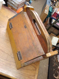 VTG Antique Unique Primitive Wooden Carpenters Tool Box Hand Made Hinged Doors