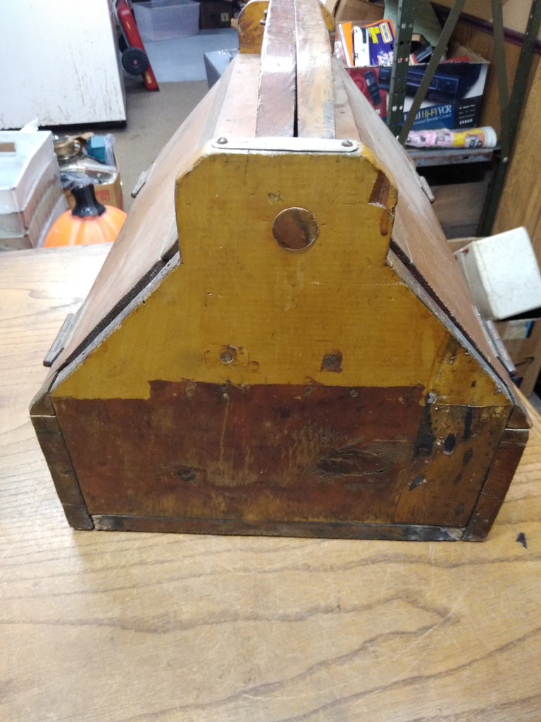 Early 20th Century American Primitive Wooden Tool Box