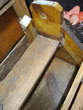 VTG Antique Unique Primitive Wooden Carpenters Tool Box Hand Made Hinged Doors