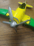 VTG Hubley Kiddie Toy Airplane Folding Wings Landing Gear Propeller Cast Iron #2