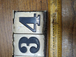 Antique Set Of 4 Porcelain Tiles House Home Street Address Numbers 6334