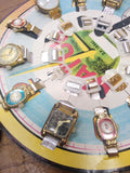 Vtg 1950's NOS Childrens 12 Toy Wrist Watch Unused Cardboard Store Display Nice!