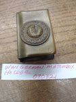 Vtg Antique WW1 German Military Brass Matchbox Holder Gott Mit Uns "God With Us"