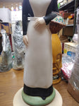 Vtg Jim Beam Whiskey EMPTY Decanter Amish Girl w/Basket of Flowers 16" Very Nice