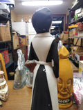Vtg Jim Beam Whiskey EMPTY Decanter Amish Girl w/Basket of Flowers 16" Very Nice