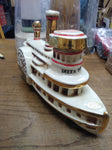 Vtg Ezra Brooks Whiskey EMPTY Decanter Delta Belle River Boat 1969 Francine ZAK