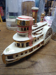 Vtg Ezra Brooks Whiskey EMPTY Decanter Delta Belle River Boat 1969 Francine ZAK