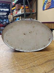 Vtg Colleges and University Banners Tin Oval Lunch Pail Bucket 2 Handles Sewing