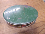 Vtg Colleges and University Banners Tin Oval Lunch Pail Bucket 2 Handles Sewing