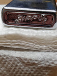Vtg 1969 Zippo Slim Polished Chrome Calgon Corp. Cigarette Lighter Nice Shape!