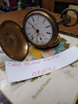 Antique Rare Ohio Watch Co. Key Wind Pocket Watch Hunter Case 3 Door 1880's