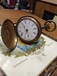 Antique Rare Ohio Watch Co. Key Wind Pocket Watch Hunter Case 3 Door 1880's