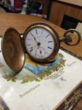 Antique Rare Ohio Watch Co. Key Wind Pocket Watch Hunter Case 3 Door 1880's