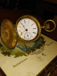 Antique Rare Ohio Watch Co. Key Wind Pocket Watch Hunter Case 3 Door 1880's