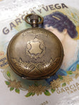 Antique Rare Ohio Watch Co. Key Wind Pocket Watch Hunter Case 3 Door 1880's