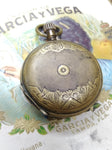 Antique Rare Ohio Watch Co. Key Wind Pocket Watch Hunter Case 3 Door 1880's