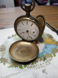 Antique Rare Ohio Watch Co. Key Wind Pocket Watch Hunter Case 3 Door 1880's