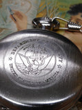 Danbury USA Dept. Of The Navy Pocket Watch Quartz Time Piece Nice Runs Good!
