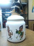 Vtg 1996 Jim Beam White Fox Cookie Jar Canister Genuine Wade Porcelain