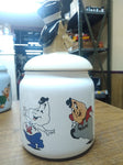 Vtg 1996 Jim Beam White Fox Cookie Jar Canister Genuine Wade Porcelain