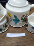 Vtg Jim Beam 3 Piece Set Tea Pot Creamer Sugar Bowl Genuine Wade Porcelain