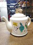 Vtg Jim Beam 3 Piece Set Tea Pot Creamer Sugar Bowl Genuine Wade Porcelain